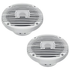 Hertz HEX 6.5 M-TW - 6.5" 4-Ohm Coaxial Marine Speakers, White Grilles, Pair - 1 of 2