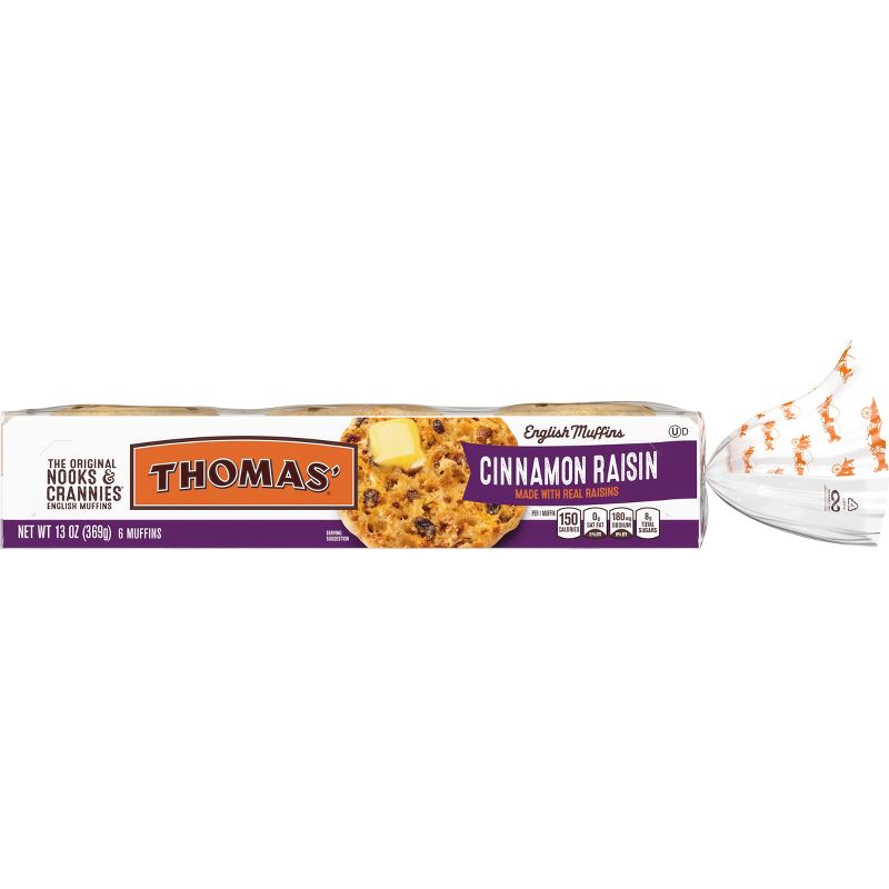 Thomas&#39; Cinnamon Raisin English Muffins - 13oz/6ct, 6 of 11