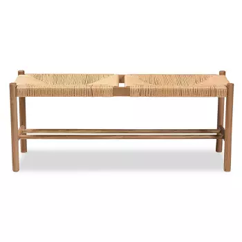 Pacari Rustic Transitional Wood Accent Bench - Baxton : Target