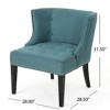 Contemporary Tufted Wingback Chair with Nailhead Trim, Upholstered Waffle Stitch Accent Chair for Living Room, Christopher Knight Home Sofa Chair - 2 of 4
