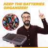 Elitra Home Ultimate Battery Organizer, 104-Slot Storage Case with LCD Tester - Holds AA, AAA, C, D, 9V & Button Batteries, Wall Mountable - 3 of 4