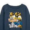 Women's - Marvel - X-Men Kanji Stacked Lightweight French Terry Wide Neck Long Sleeve Shirt - 2 of 4