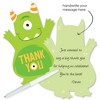 Big Dot of Happiness Monster Bash - Shaped Thank You Cards - Little Monster Birthday Party or Baby Shower Thank You Cards with Envelopes - Set of 12 - 2 of 4
