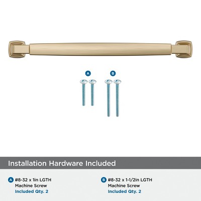 Golden Champagne 7-9/16" Cabinet Drawer Pull with Mounting Hardware