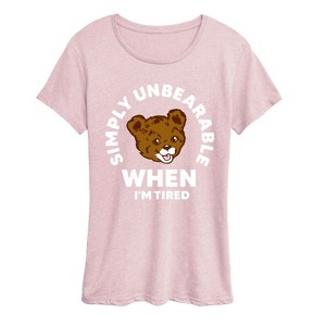 Women's - Instant Message - Tired Simply Unbearable Short Sleeve Graphic T-Shirt - 1 of 4