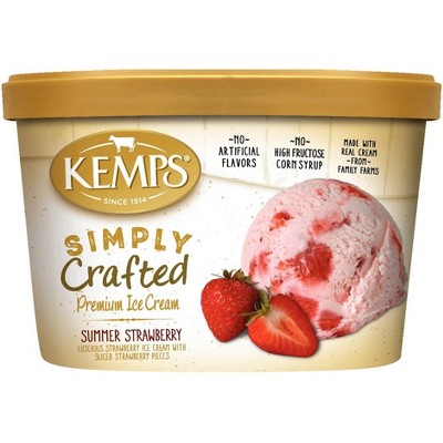 Kemps Simply Crafted Summer Strawberry Ice Cream - 48oz