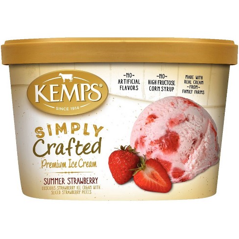 Kemps Simply Crafted Summer Strawberry Ice Cream - 48oz Target