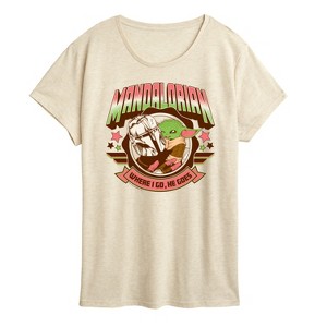 Women's - Star Wars - The Mandalorian Mando Collegiate Short Sleeve Graphic T-Shirt - 1 of 4
