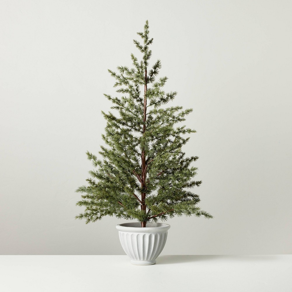 42" Faux Spruce Tree in Fluted Porch Pot - Hearth & Hand™ with Magnolia