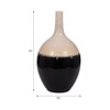 Modern Ceramic Vase with Sculptural Form - Contemporary Decorative Appeal - Bold Visual Texture in Artisan-Inspired Home Accent Decor - Two-Tone - 3 of 4