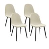 Sapphtopaz Dining Chairs Set of 4, Scoop Back Accent Chairs with Glove Suede Padded Seat, Kitchen Chairs with Metal Legs - 2 of 4