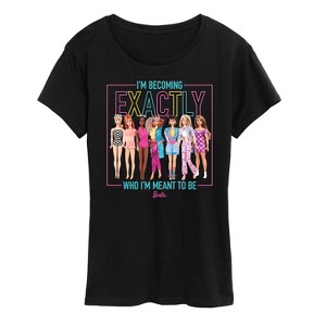 Women's - Barbie - Exactly Who Im Meant To Be Neon Short Sleeve Graphic T-Shirt - 1 of 4