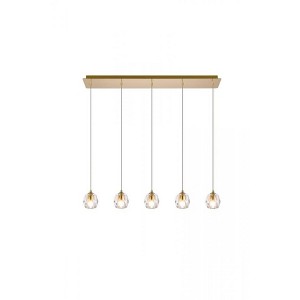 Elegant Lighting Eren 5 lights Gold pendant - 1 of 4