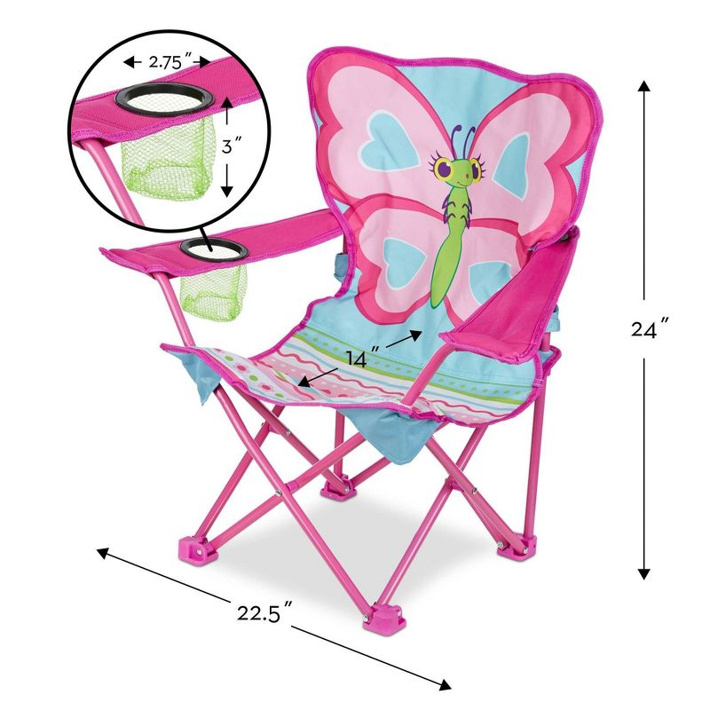 Melissa &#38; Doug Sunny Patch Cutie Pie Butterfly Folding Lawn and Camping Chair, 5 of 11