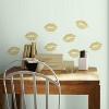 Lip Peel and Stick Wall Decal with Glitter Gold - RoomMates: Vinyl Self-Adhesive Modern Shapes, 8pc - 2 of 3