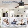 Airsurfer 52" Ceiling Fan with Light in Matte Black and Plywood Blades ¨C 3-Blade Pull Chain Propeller Design - 3 of 4