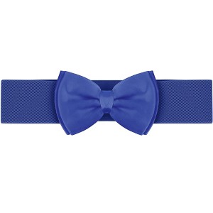 Allegra K Women Elastic Belt Wide Stretchy Cute Bowknot Wedding 2 Pcs - 1 of 4