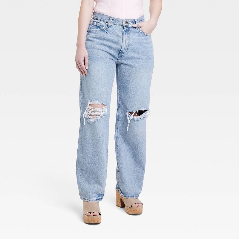 Women's Mid-Rise 90's Baggy Jeans - Universal Thread™, 5 of 18