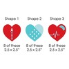 Big Dot of Happiness Happy Heartiversary - DIY Shaped CHD Awareness Cut-Outs - 24 Count - 3 of 4