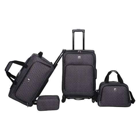 Skyline 4pc Softside Checked Luggage Set - Gray Geo : Target