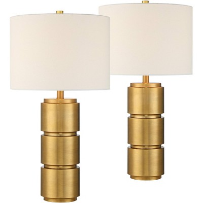 360 Lighting Eliza Luxe Finish Modern Brass Table Lamps Set of 2