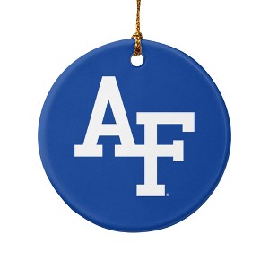 U.S. Air Force Academy Primary Logo Porcelain Holiday Christmas Tree Ornament  2.8" (7.1 cm) - 1 of 4
