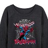 Women's - Marvel - Friendly Neighborhood Spider-Man Lightweight French Terry Wide Neck Long Sleeve Shirt - 2 of 4