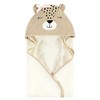 Hudson Baby Infant Girl Cotton Animal Face Hooded Towel, Cheetah, One Size - 3 of 4