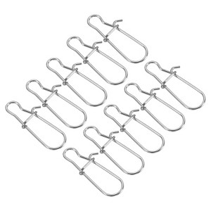 Unique Bargains Stainless Steel Quick Lock Design Fishing Snaps 100 Pcs - 1 of 4