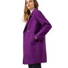 INSPIRE CHIC Women's Notched Lapel Double Breasted Raglan Sleeve Winter Coat - 3 of 4