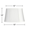 Springcrest White Racetrack Small Oval Lamp Shade 12" Wide and 9" Deep at Top x 15" Wide and 12" Deep at Bottom x 10" Slant x 10" High (Spider) - 4 of 4