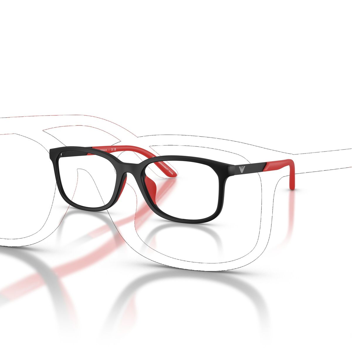 Emporio Armani EK3008U 49mm Child Pillow Eyeglasses Demo Lens Lens