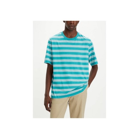 Levi's® Men's Striped Short Relaxed Fit T-shirt - Teal :