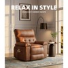 Oversized Recliner Chair, Large Manual Recliner for Adults, Faux PU Leather, Comfort Lazy Sofa, 1.5X Sponge Filling, Easy Recline Mechanism - 2 of 4