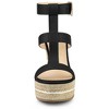 Allegra K Women's Espadrille Strappy Platform Wedges Sandals - 2 of 4