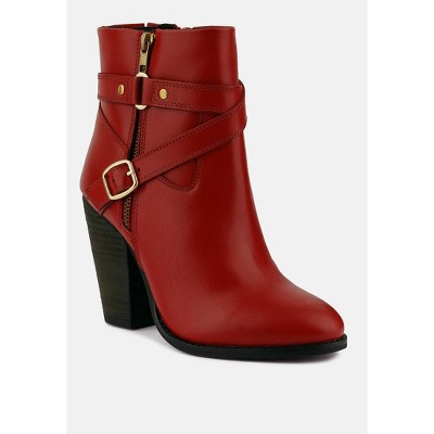 CAT-TRACK Fuchsia Metallic Leather Ankle Boots