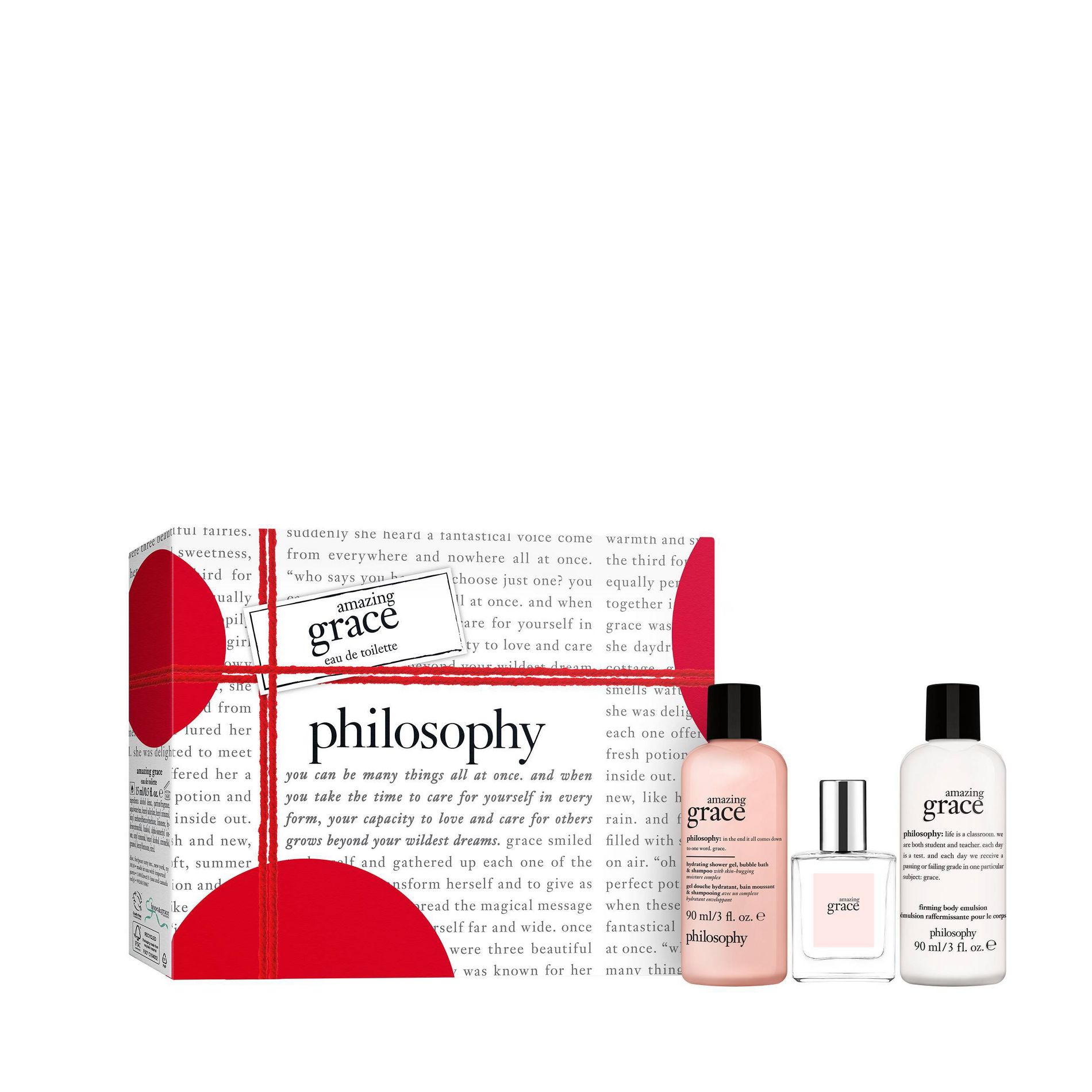 philosophy Amazing Grace Eau de Toilette Mini Gift Set - 0.5 fl oz + 3 fl oz + 3 fl oz/3pc -Ulta Beauty