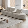 GDFStudio Godwin Modern 99" Chenille Upholstered L-Shaped 3-Seat Sectional Sofa with Curved Chaise - 2 of 4