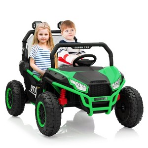 24V Kids Off-Road UTV, 2-Seater Electric Ride On with Remote Control, Bluetooth Audio, Dual Motors, Outdoor Vehicle for Ages 3-8 - 1 of 4