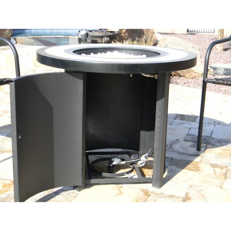 Round Tile Top Outdoor Fire Pit - AZ Patio Heaters, 6 of 7