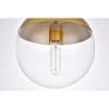 Elegant Lighting Eclipse 1 Light Black Flush Mount With Clear Glass - image 2 of 4