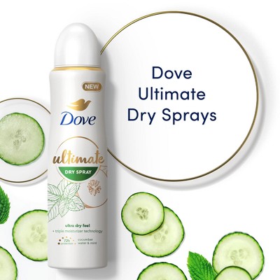 Dove Ultimate Antiperspirant Deodorant Dry Spray Cucumber Water & Mint