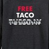 Women's - Instant Message - Free Taco Tuesday Lightweight French Terry Wide Neck Long Sleeve Shirt - 2 of 4