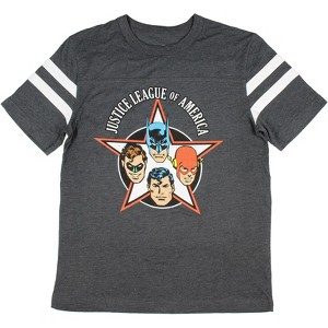 Seven Times Six DC Comics Justice League of America Comic Book Men's Grey Short Sleeve T-shirt - 1 of 4