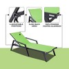 LeisureMod Marlin Patio Sling Chaise Lounge Chair With Arms in Black Aluminum - 2 of 4