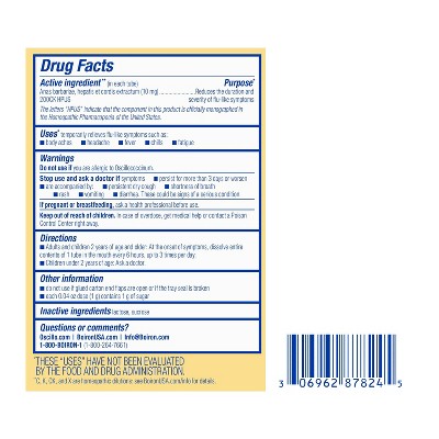 Boiron Oscillococcinum Flu-Like Symptoms, Body Aches, Headache, Fever, Chills and Fatigue 30 Doses Treatment - 30ct_6