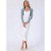 INSPIRE CHIC Women's Sheer Elegant Wedding Open Front Crop Bolero Shrugs - 3 of 4
