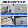 Freestanding Double Bowl Laundry Sink 36" Commercial Grade Stainless Steel & Polypropylene, Adjustable Legs, Rapid Drainage, Spacious Utility Sink - 4 of 4