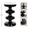 Kate and Laurel Fondi Metal Side Table, 12x12x21, Black - 2 of 4
