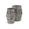 Cheung's Harben Set of 2 Galvanized Barrel Planters - 2 of 4